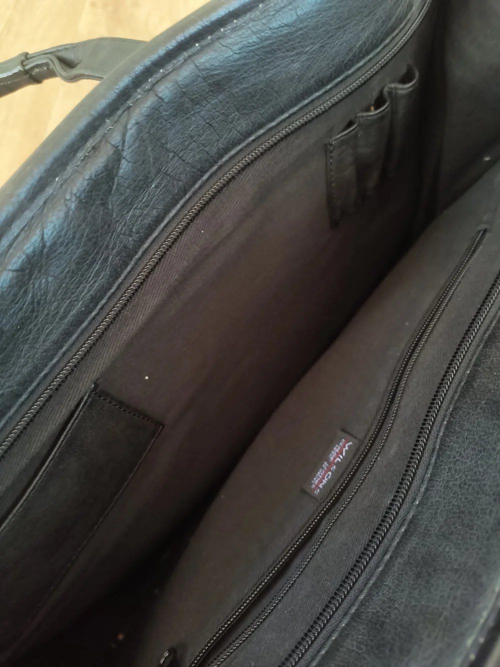 Wilson Black Leather Briefcase